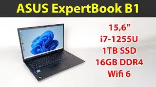 ASUS ExpertBook B1 (B1502CBA) – Especificações: 15,6”, Intel i7-1235U, 16GB RAM, USB-C 3.2, Wifi 6