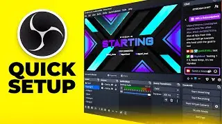 OBS Studio 7mins QUICK beginner's Guide - Install, Overlays, Alerts, Setup for Stream.