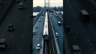 Drone Williamsburg Bridge, New York City