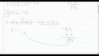 Solving Basic Equations with Decimals - Example