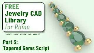 FREE Jewelry CAD Library for Rhino | Part 3: Tapered Gems