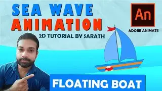 sea wave animation in adobe animate cc|floating boat animation|2d tutorial by sarath