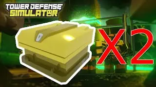 DOUBLE GOLDEN CRATE OPENING!!! Best 2 Golden Skins!!!(Roblox Tower Defense Simulator)