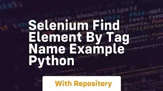 selenium find element by tag name example python