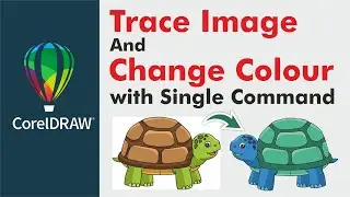 Trace image in coreldraw | Trace image and change colour with single command | 