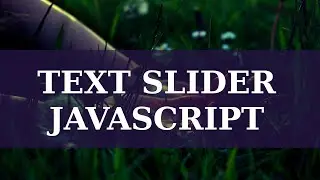 Vanilla JavaScript Text Slide Animation - Slider Without any JS Library