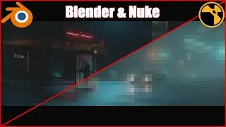 3D Set Extension in Blender and Nuke | Nuke Compositing | #blender #nuke #compositing #cg #vfx