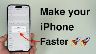 How to Make your iPhone Faster!