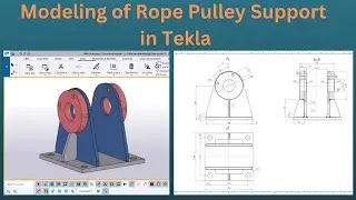 Modeling Of Rope Pulley Support | Tekla Structures | BIMINDC | Tamil