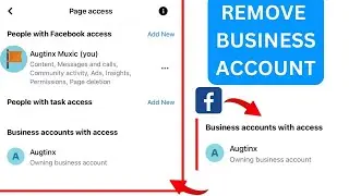 How to Remove Facebook Page from Business Accounts || Business portfolios with access