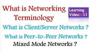 What is Client/Server Networks ? What is Peer-to-Peer Networks ? Mixed Mode Networks ?