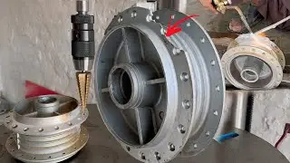 Motorcycle Wheel Hub Restoration Amazing repairing technique | Hub broken spoke size repair