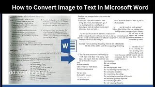 How to Convert Image to Text in Microsoft Word Tutorial