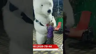 Белый мишка с Майкопа отжигает с именинницей. наш сайт: праздник01.рф