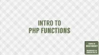 Intro to PHP Functions