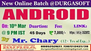 ANDROID Online Training @ DURGASOFT