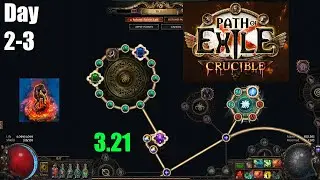 [Path of Exile 3.21] Zombie Necromancer Day 2-3 Build Diary & Gameplay in Crucible League - 1159