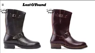 John Lofgren Engineer Boots in Burgundy and Black Shinki Hikaku RARE RELEASE at Lost and Found !!!!