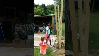 Installing a 12-Foot Post with Dry Concrete for Strong Foundation