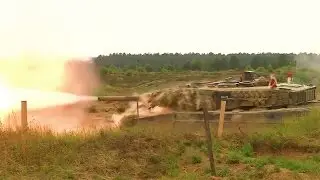 US & NATO Tanks War Game At Eastern Europe Frontline