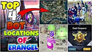 TOP 4 BOT LOCATIONS OF ERANGEL PUBG MOBILE AND BGMI | NEW SECRET BOT LOCATIONS | ASIA SERVER |