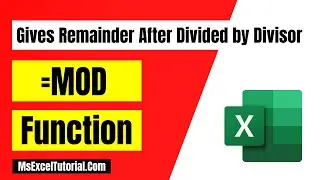 How to Use Mod Function In Excel