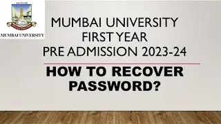 How to recover username and password of pre-admission form?