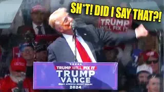 Trump SAYS IT INTO MIC After COMPLETE FREAK OUT On Stage!