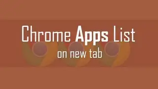 Display Chrome Apps List on new tab