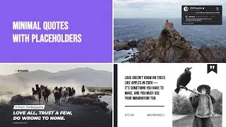 Minimal Quotes with Placeholders | After Effects, Premiere Pro, FCPX, DaVinci Resolve Video Template