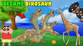 SHINCHAN and CHOP Became DINOSAURS 😱 | Animal Revolt Battle Simulator | 😂 Funny Game in Hindi