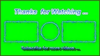 Youtube Green Screen End Screen - Outro - Electrical Animation motion effects - chroma key - HD 1080