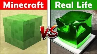 MINECRAFT SLIME IN REAL LIFE! Minecraft vs Real Life animation CHALLENGE