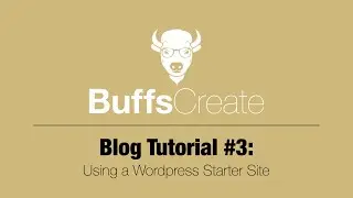 BuffsCreate Blog Tutorial #3: Using a WordPress Starter Site