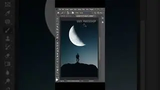 Easy Trick to Add a Realistic Moon Using Brushes in Photoshop 2024 #photoshop  #shorts