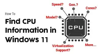 How to Find CPU Information (Model, Generation, Speed, Cores, Virtualization Support) in Windows 11