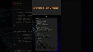 Animated Text Gradient using html and css 