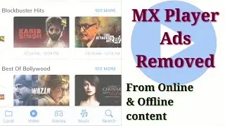 MX Player Mod All Ads Removed even from online videos too || How to remove ads from App