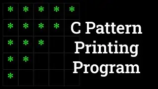 C Pattern Printing Program