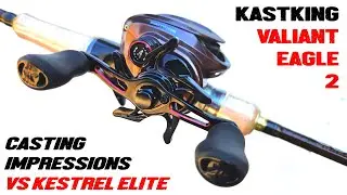 KastKing VALIANT EAGLE 2 vs KESTREL ELITE BFS... CASTING COMPARISON!!!