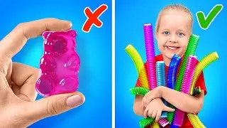 TUBINHO ANTIESTRESSE e Outros Brinquedos Coloridos || COMO FAZER BRINQUEDOS DE GRAÇA