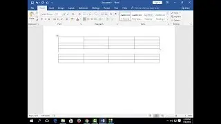 Shortcut Keys to Create Table, Merge Table and Split in MS Word 2016