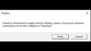 Roblox   Failed To Download Or Apply Critical Settings   Please Check Your Internet Connection 2022