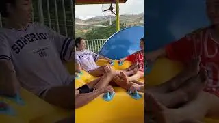 Fun at the 🥱😲💦water park running trampoline #Assument #waterpark #viralvideo #youtubeshorts #shorts