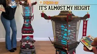 I made a giant light-up Skyview Tower from Tears of the Kingdom