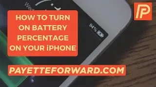 How To Turn On Battery Percentage On Your iPhone!