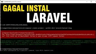 Cara Mengatasi Gagal Instalasi Laravel -Tidak Bisa Di Instal- Composer\Downloader\TransportException