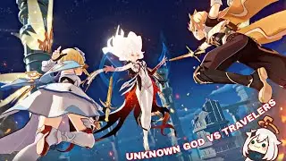Traveler vs Unknown God Genshin Impact | Lumine and Aether Face Unknown Female God | Genshin Impact