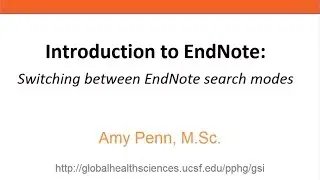 Introduction to EndNote - Switching between EndNote search modes