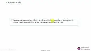 Change Schedules View